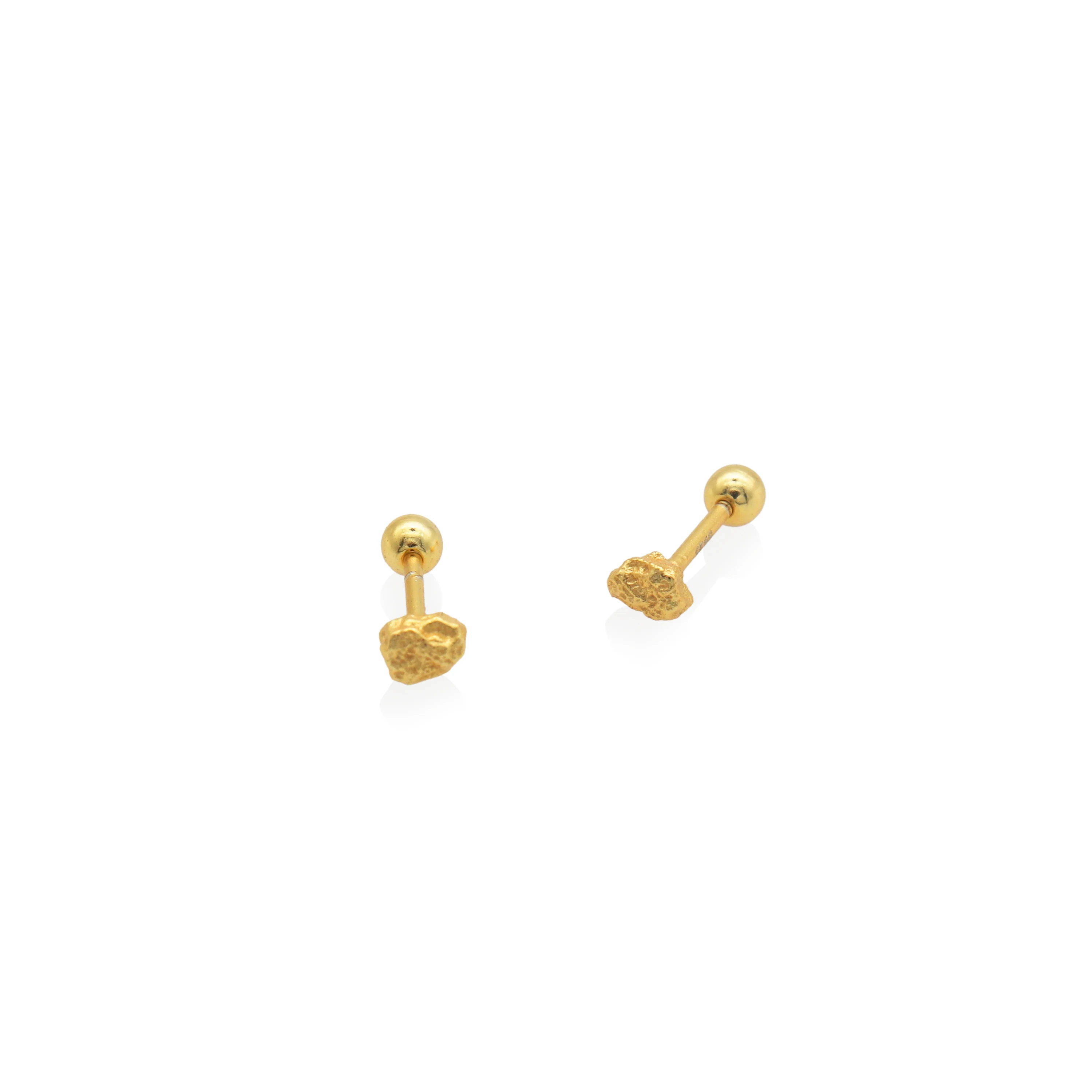 

Chris April minimalist 925 sterling silver simple screw ear back rocky earring