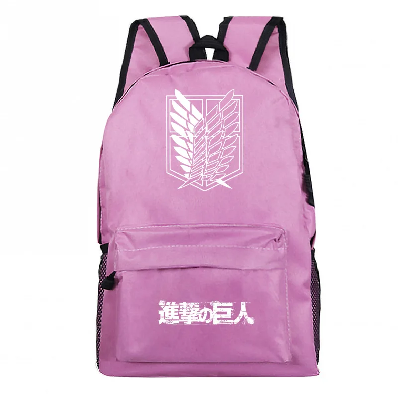 

Japanese Cartoon Printing Student Backpack Customized Attack on Titan Bags Wings Of Freedom Luminous School Backpack, Oem