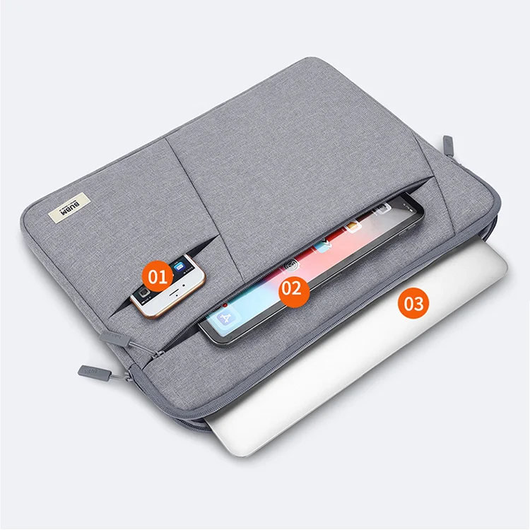 

BUBM Shockproof Multi-function Front Pockets Laptop Sleeve, 3 clolors