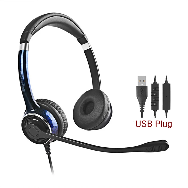 

Beien High Quality Call Center Conference Headset USB With Noise Cancelling Microphone And Volume Control For Office Meeting