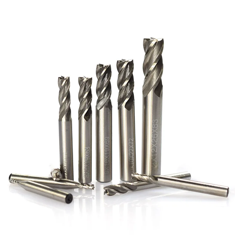6mm HSS CNC 4 Flute Straight Shank End Mill Cutter Drill Bit Tools