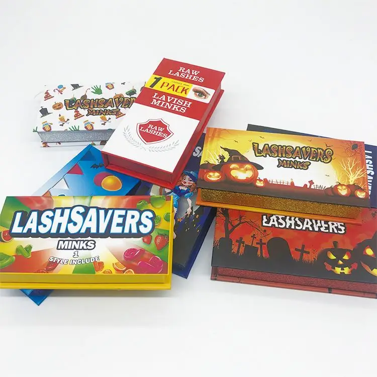 

2020 Wholesale Custom Logo Luxury False Eyelash Packaging Private Label Empty Custom Eyelash Packaging Box Dollar Box, Natural black or colorful