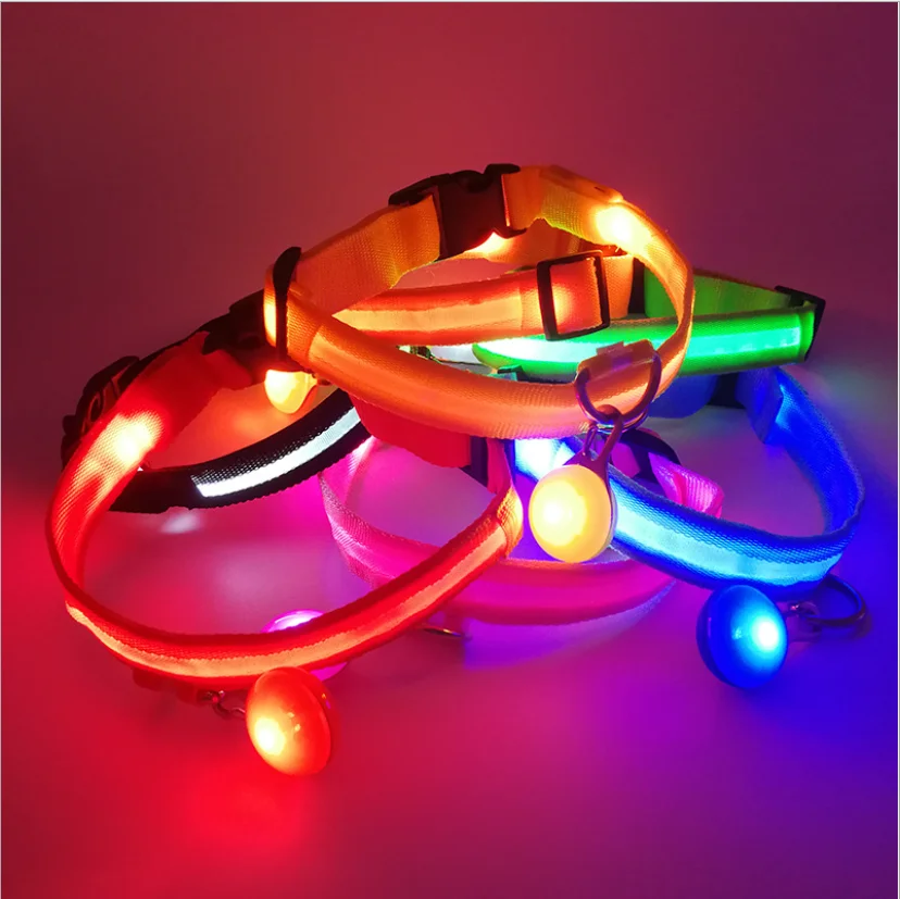 

LED automatic dog collar night shine pet product