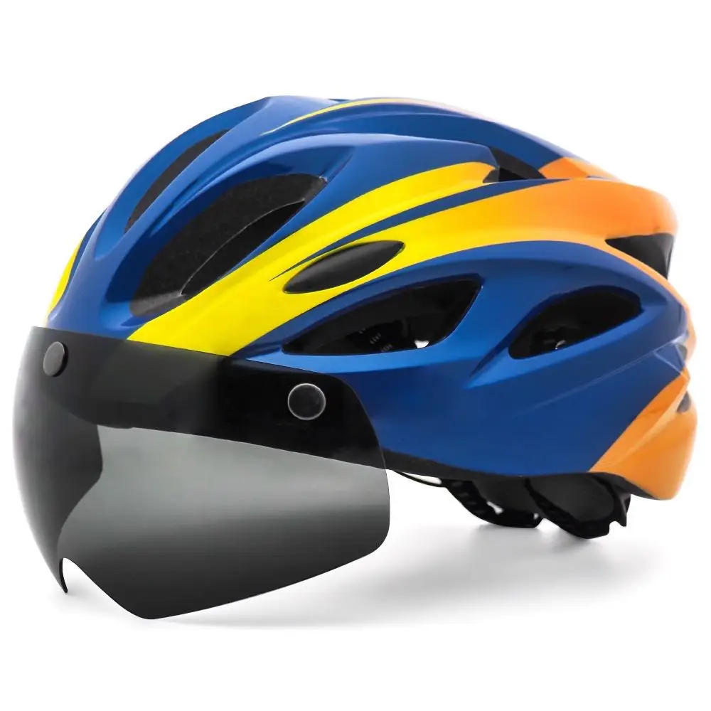 

Best Selling Road Bike Riding Helmet Breathable Bicycle Ultra Light Mountain Bike Helmet With Light Sun Visor, Blue,yellow,black,red etc