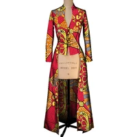 

Traditional African Coat for Women Print Top Women Maxi Outwear Trench Coat Womens Dashikis Brand Clothing 6XL BRW WY2405