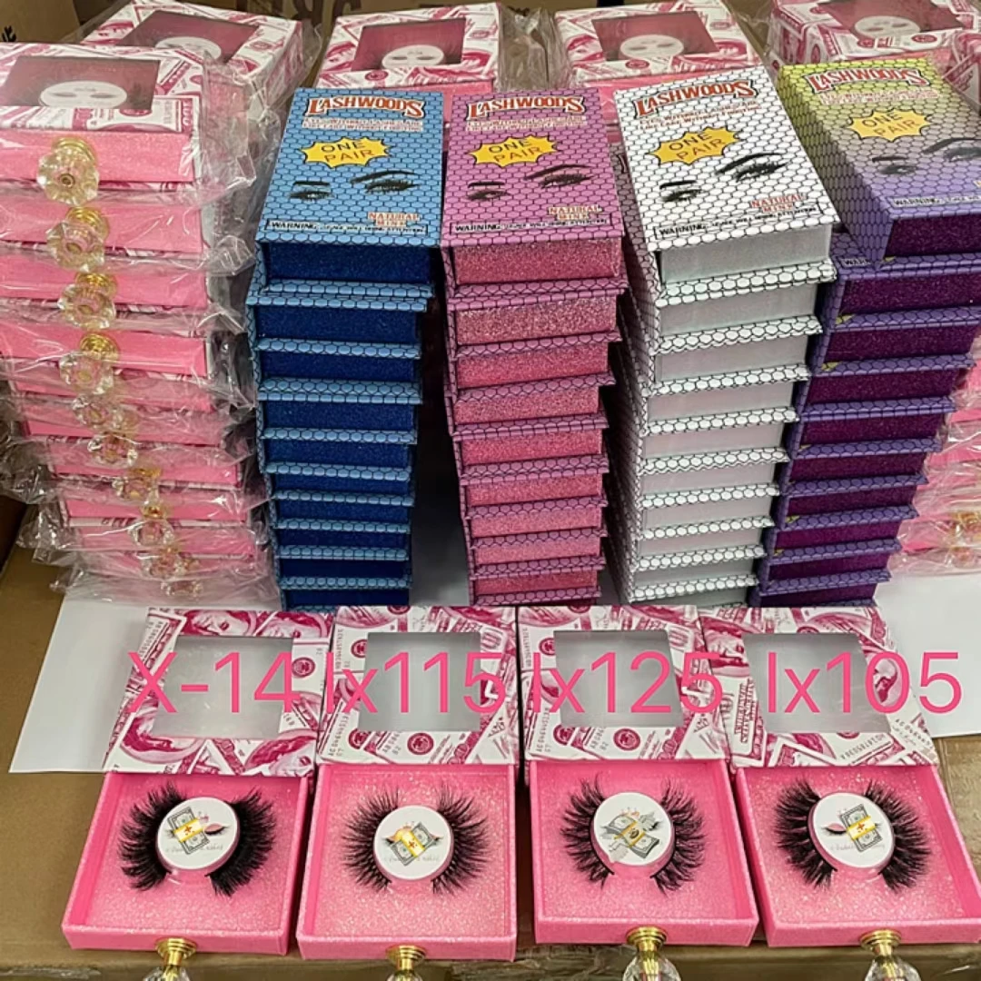 

High quality natural 3d full strip lashes vegan Faux mink eyelashes wholesale with custom lash packaging box