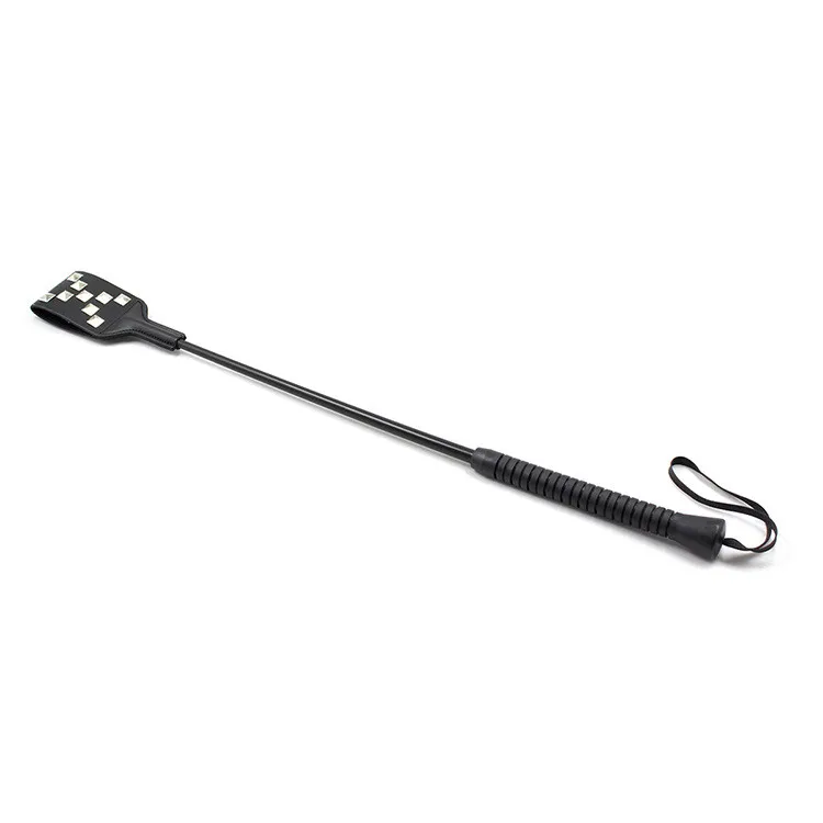

53cm leather tone pointer pointer willow Ding leather taste riding whip, Black