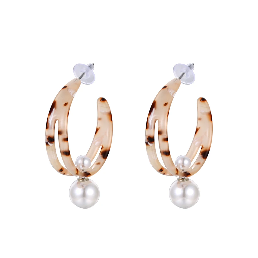 

E-734 xuping Jewelry Vendors Brass Earrings Jewelry Huggies Tassel Acrylic Earrings