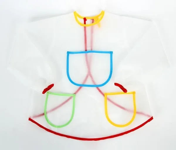 

high quality kids diy painting apron children Waterproof overall clothes, Plastic