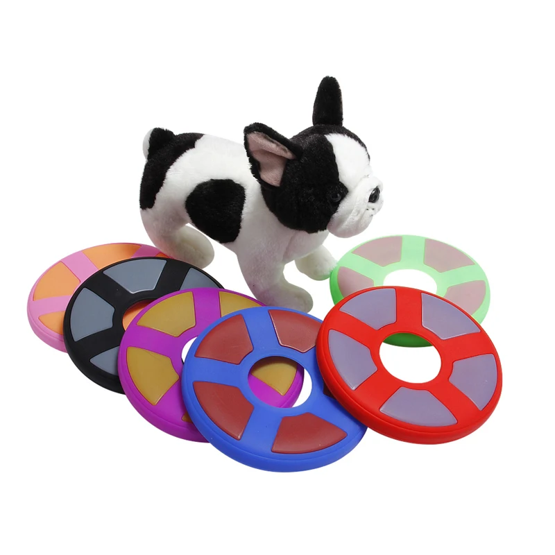 

New design dog LED toy hot selling pet luminous flying saucer toy puppy night training play luminous disc, Red, blue, green, pink, purple, black