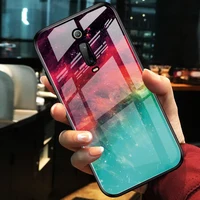 

Gradient Tempered Glass Cover For Xiaomi Redmi K20 Pro Cover Soft Bumper For Redmi Note 8T Phone Cases Capa Fundas For Xiomi 9T