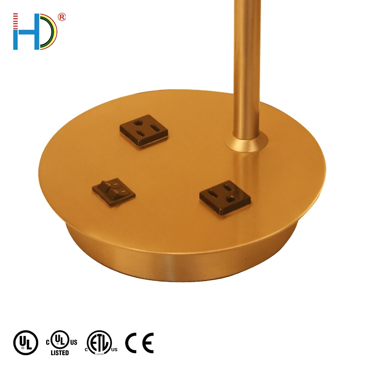 Hotel decorative bed side nickel modern table lamp