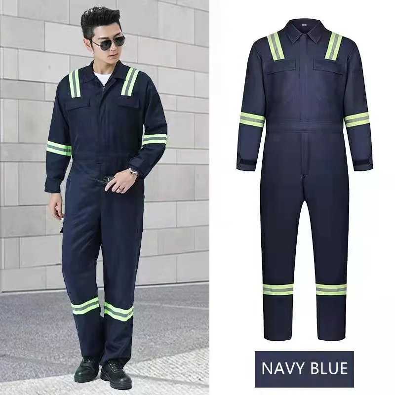 

Professional Working Uniform Workwear Reflective Safety Overall Coverall Working Clothes Custom Logo