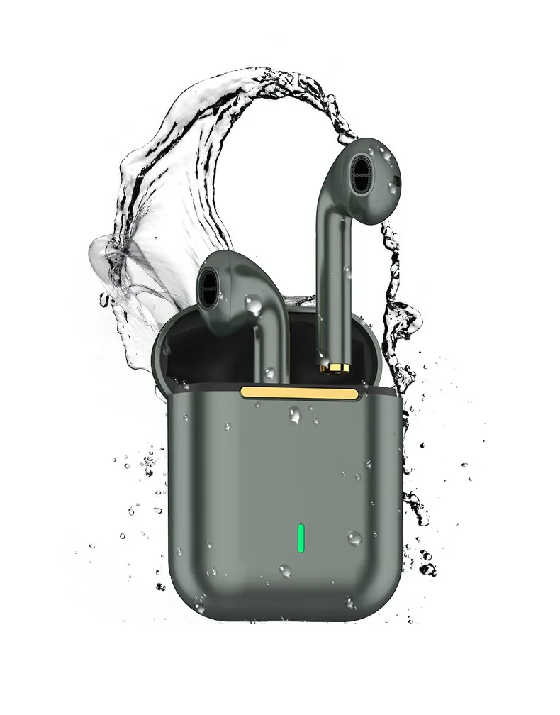 

2020 Latest True Noise Reduction TWS Wireless Earbuds Sports Sweatproof IP67 BT 5.0 Waterproof headphone J18 Earphone, White, black, green