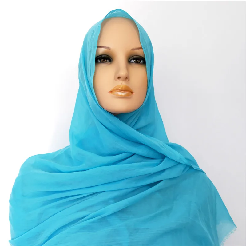 Hot Long Soft Dresses Women Muslim Hijab Polyester Picture Scarves Spring 1 Pc / Polybag Accept OEM Daily Life Solid Colors 1pcs