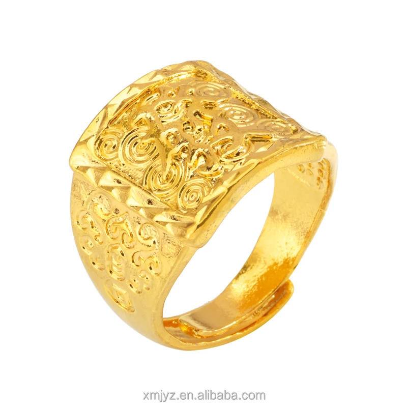 

Foreign Trade New Ring European And American Brass Gold-Plated Auspicious Cloud Hair Ring Female Manufacturer Wholesale Jewelry