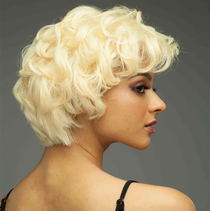 

Nostalgia Marilyn Monroe 613 Color 8 In Short Bob Natural Wavy Lace Front Wig 100% Original Virgin Human Hair Wigs