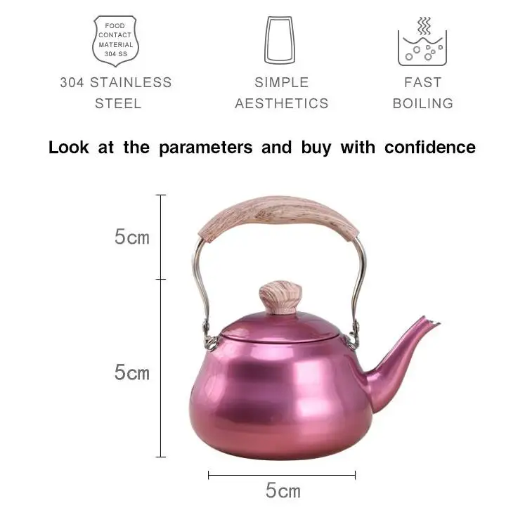 L23020203-Professional S/S Bakelite Handle Turkish Stainless Steel Teapot With Infuser professional manufacturer water kettle