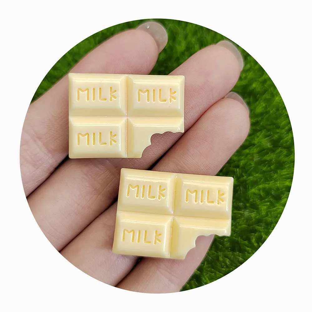 100pcs Simulated Mini Chocolate Resin Flatback Cabochon Sweet Food for Women Making Jewelry DIY Earings Phone Case Decor