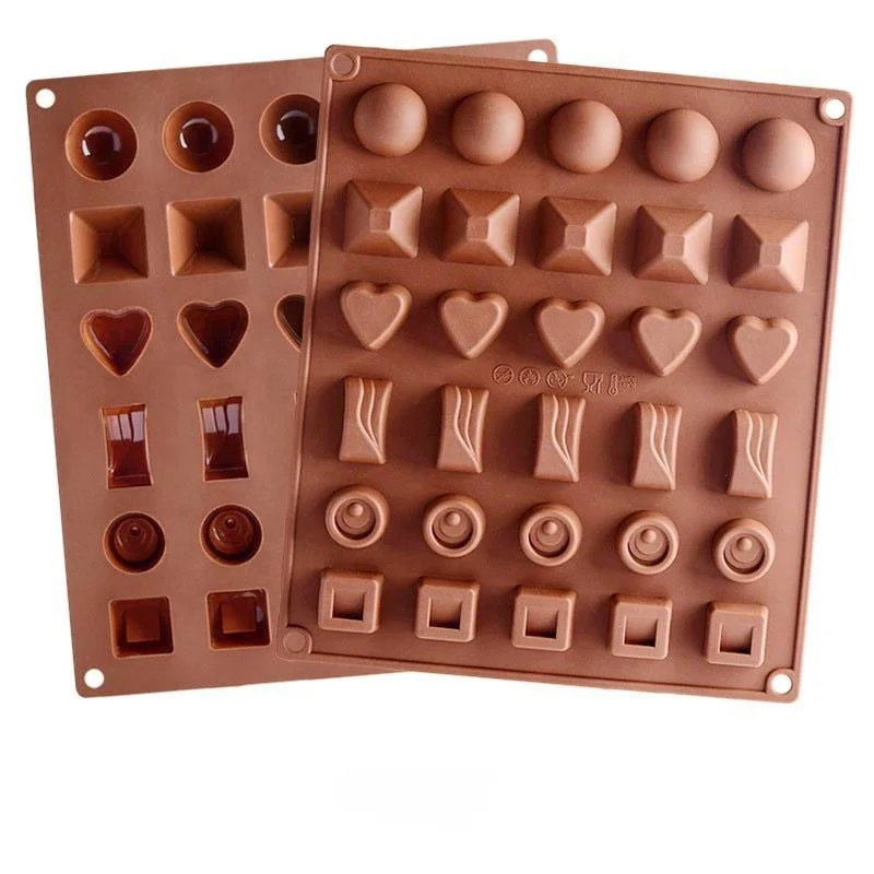 

New Kitchen Baking Accessories Silicone Mold 12 Even Chocolate Mold Fondant Molds DIY Candy Bar Mould Cake Tools Decoration, As shown