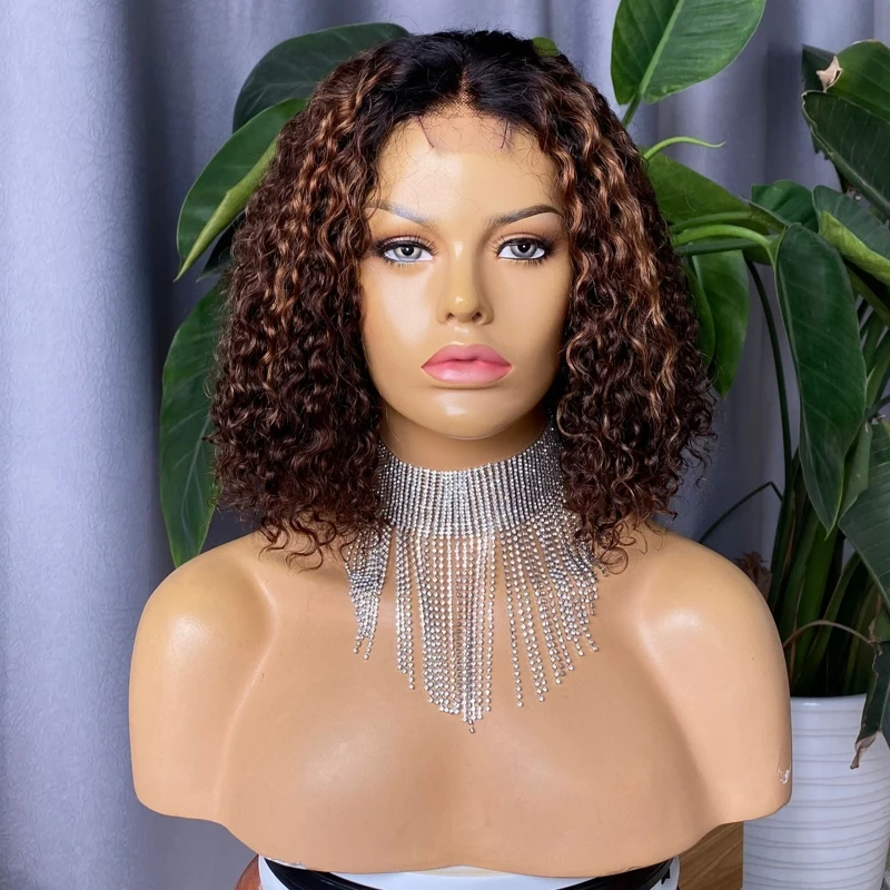 

Wholesale 1.5x4" Closure Wig Brazilian Human Virgin Hair Color Wig