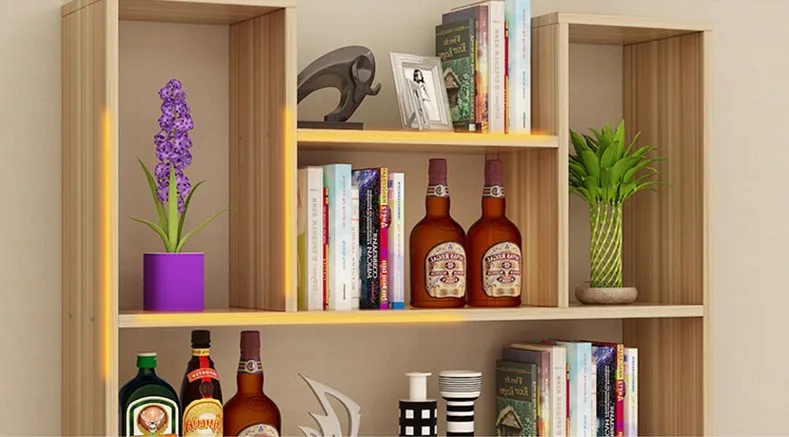Simple design of a variety of color custom living room hotel wood material wall shelf