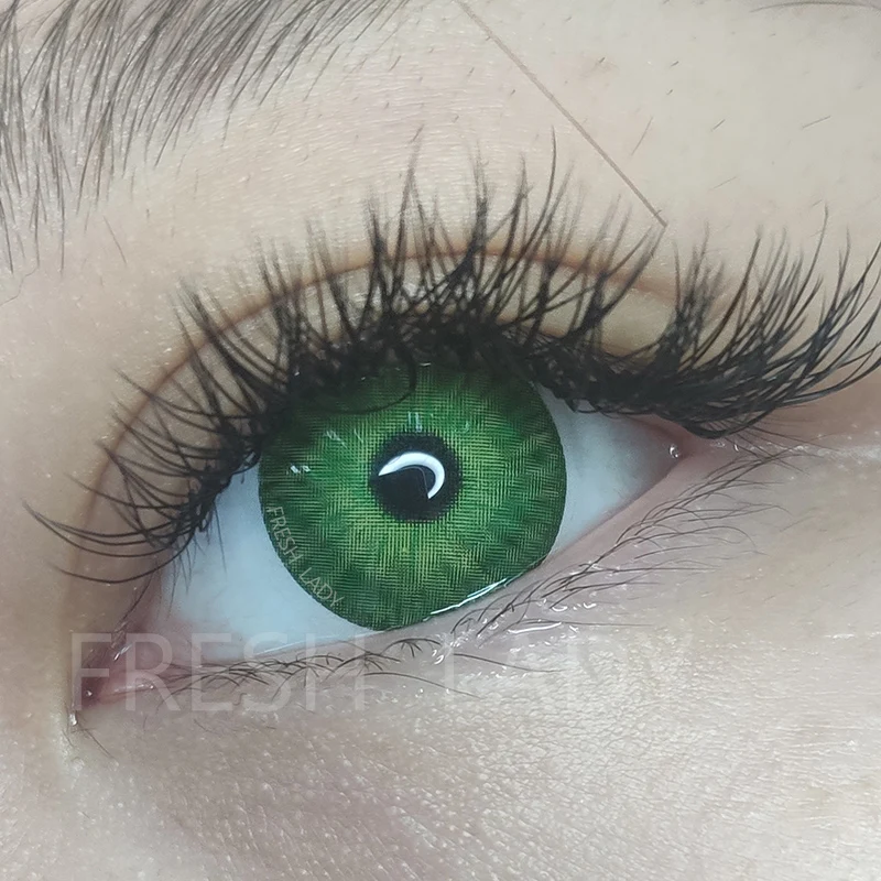 

Fresh Lady 14mm small circle yearly new york green contact lenses