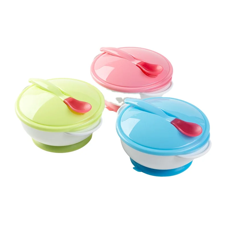 

Home Children Silicone Tableware Sucker Wall Hanging Silicone Handle Baby Bowl Household Training Casual Tableware