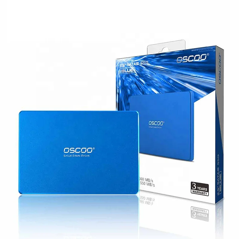 

OSCOO High Speed SSD Hard Disk Original 3D Nand Flash Disco Duro Solid for PC HDD 2.5 Inch SSD 128GB 256GB 512GB, Black , gold , blue