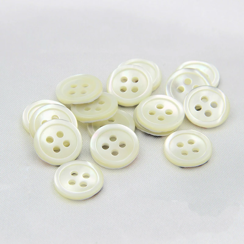 

4 Hole Grey White Customized Trocas Shell Button Natural Mother Of Pearl Buttons