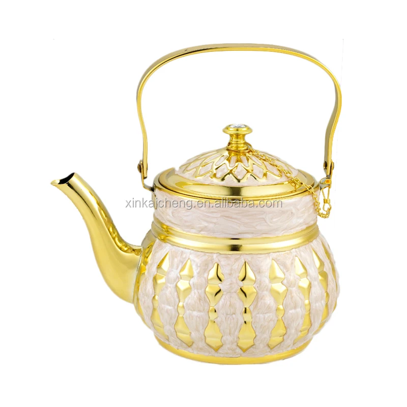 

High quality newest product colored 0.9L 1.3L 1.6L 1.8L stainless steel Arabic teapot, Chrome& gold/ yellow/ red and so on