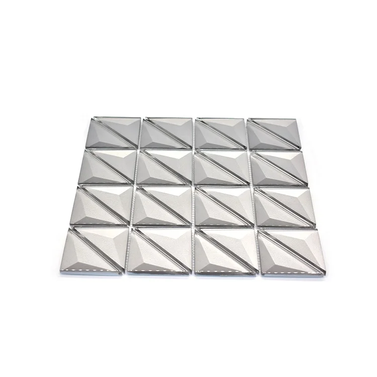 Moonight Hot Sale Silvery Grey Beveled Glass Mosaic Wall Tile