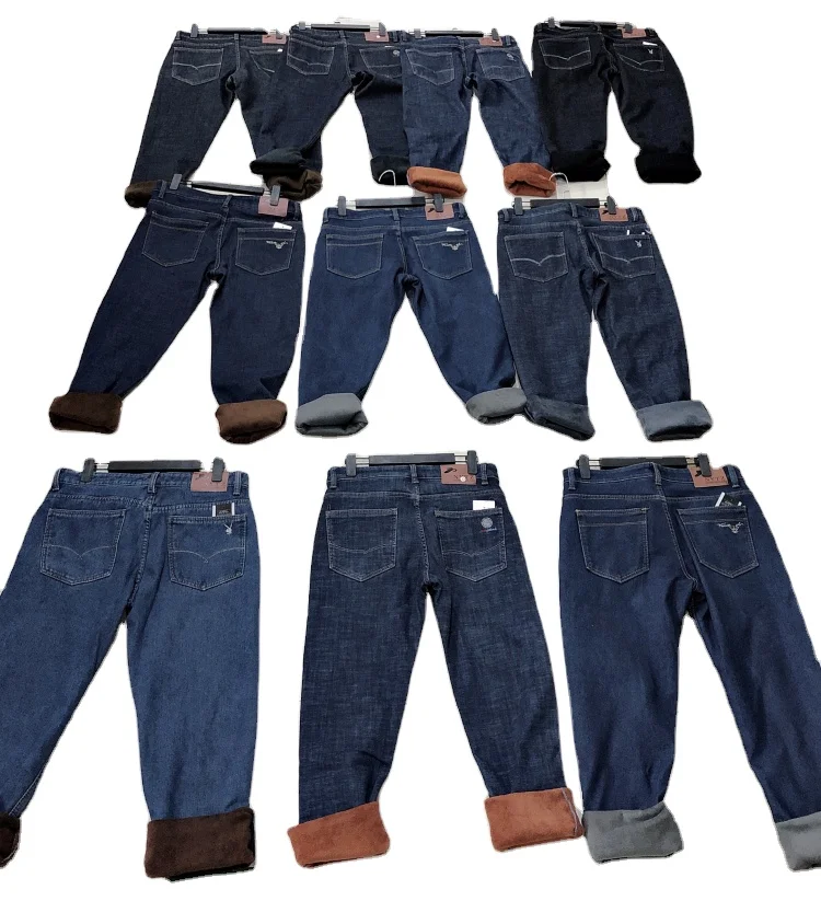 

Mix Color mix design men fashion Jeans pants stock with velvet