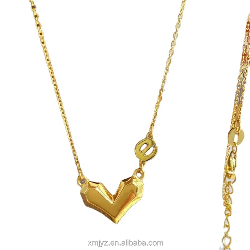 

Certified In Stock Wholesale 5G Gold New Moon Star Necklace Female 999 Pure Gold Set Chain 24K Pure Gold Geometric Necklace