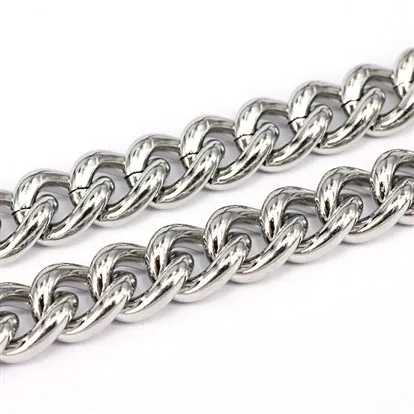 

PandaHall 8mm 304 Stainless Steel Unwelded Curb Chains, Stainless steel color