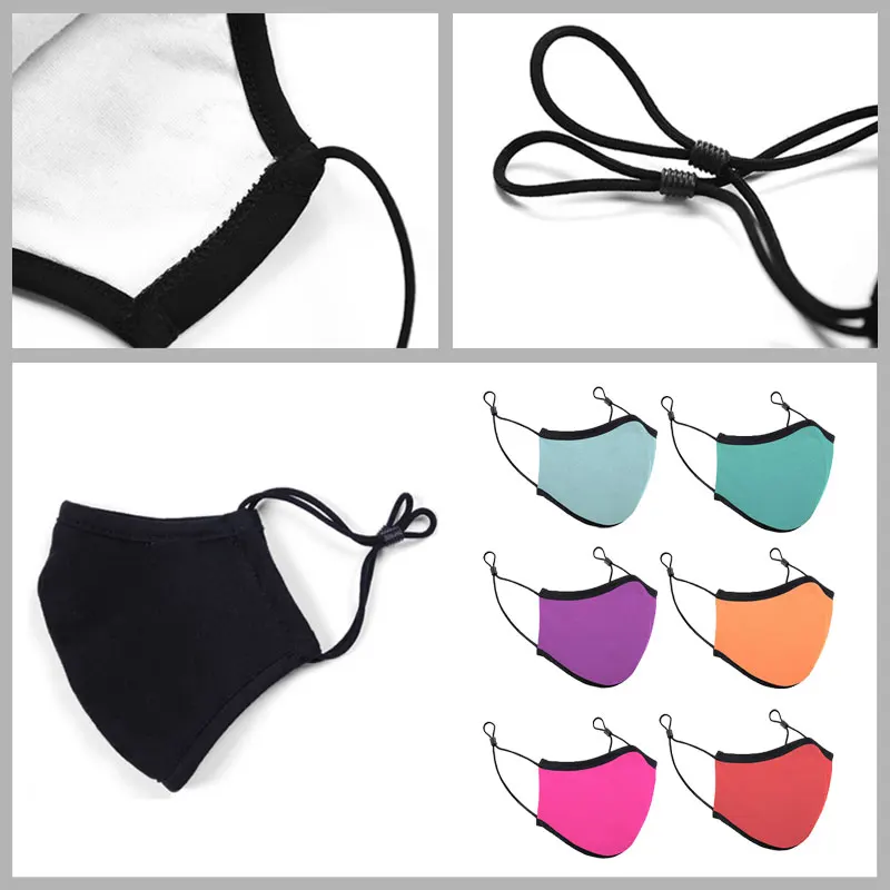 
Custom washable reusable black cotton facemask 