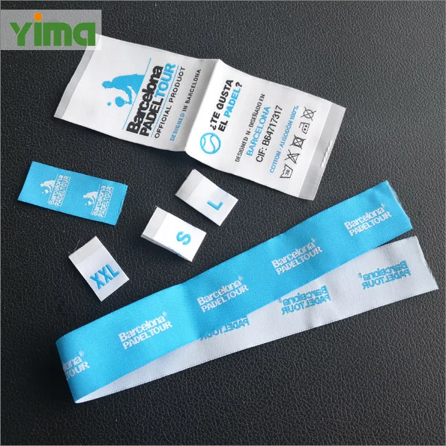 

Professional custom fabric woven clothing label tags etiqueta de tela para ropa