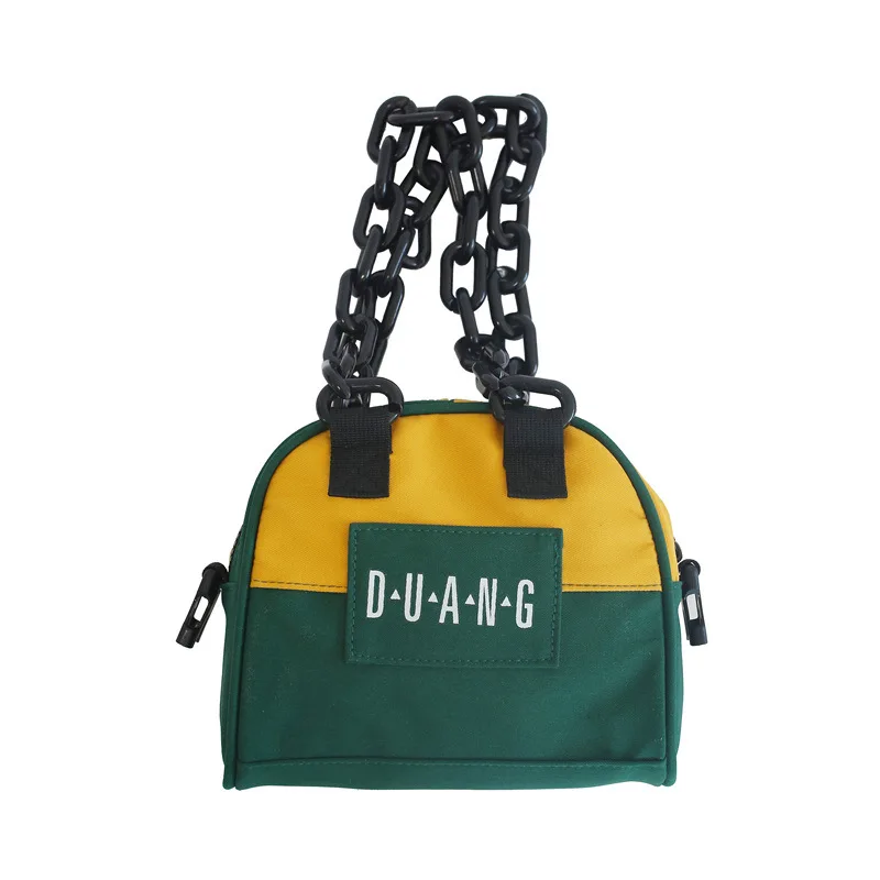 

Customized nylon small bag 2021 new Korean edition fashion print letter simple hip-hop couple chain shoulder small square bag