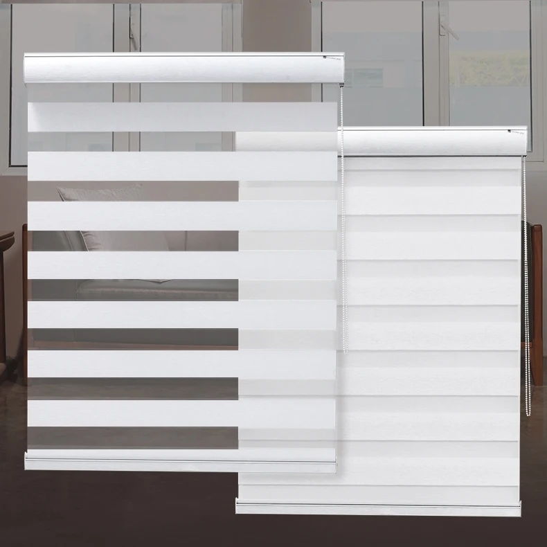 

Perfect Fit Blackout Roller Blinds Polyester Offiice Home Zebra Blinds, Rich coloured/customized color
