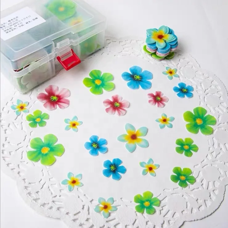 

Edible 3D flowers rice wafer paper flowers for cake tools