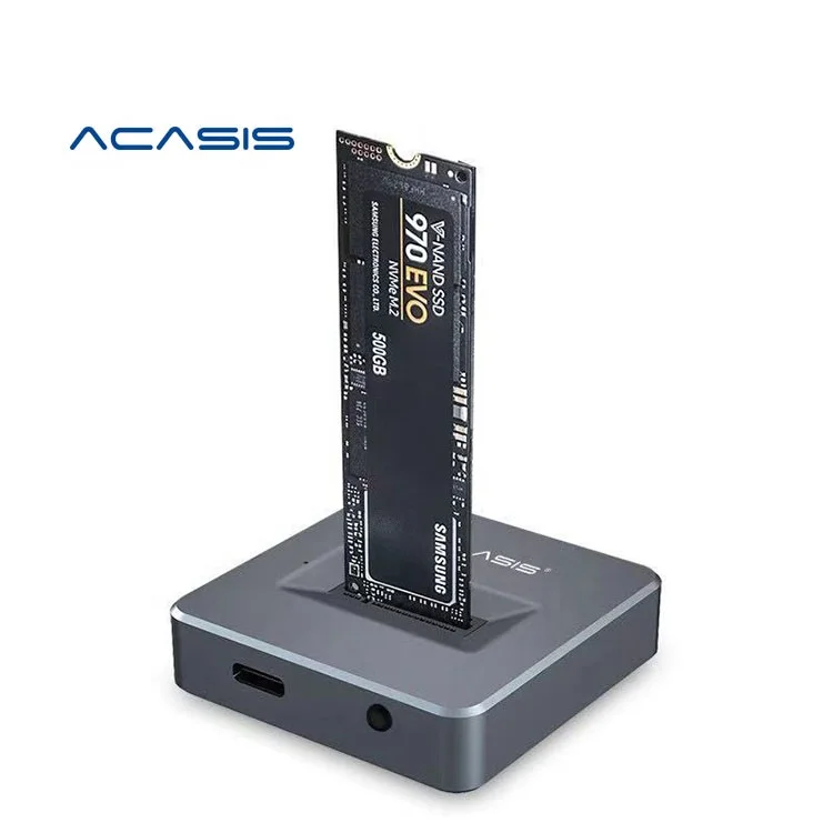 

Acasis High Quality NVME to USB Adapter M.2 SSD to Type A Card No Cable Clone High Performance 10Gbps USB3.1 Gen 2 SSD Enclosure, Silver