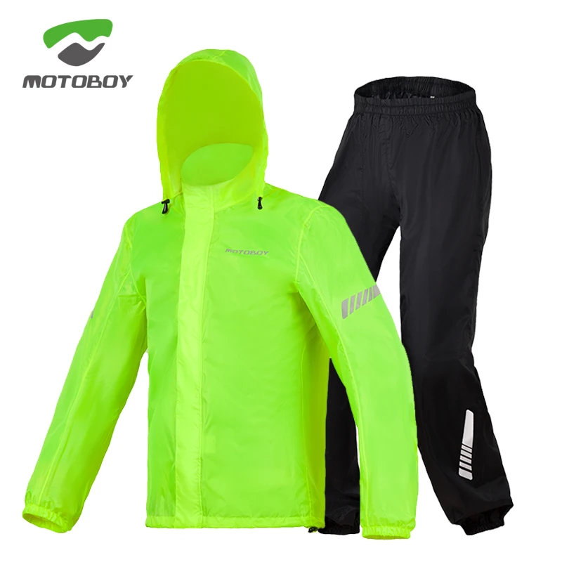 

Motoboy motorcycle riding raincoat suit raincoat rainpants single split adult men and women thin reflective clothing summer, Yellow/black