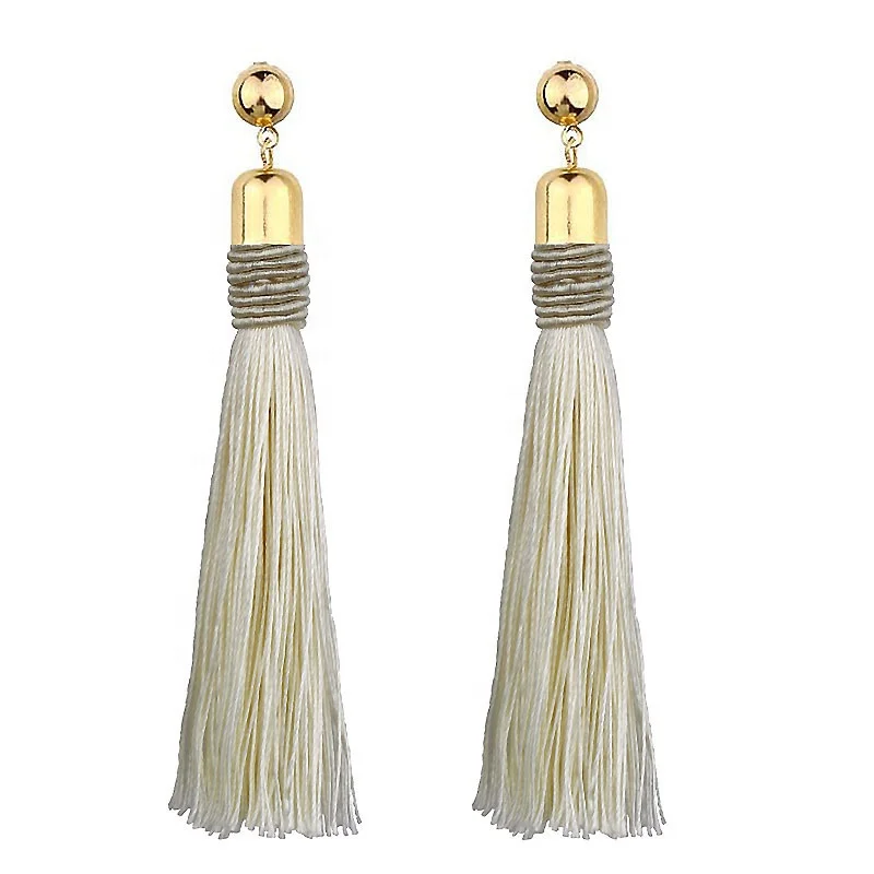 

Europe Style 2020 New Fashion Jewelry Bohemia Drop Long Tassel Earrings Women