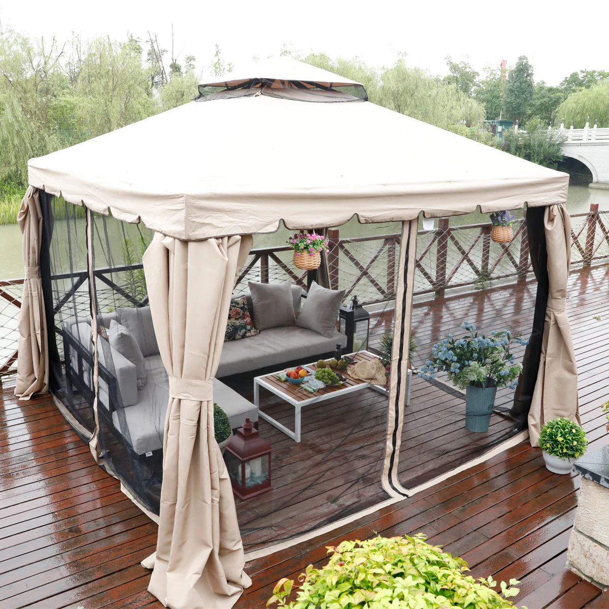 

Canopy Tent Patio Cheap Aluminum Manufacturers Pergola Outdoor Garden Tents Gazebo, Customized