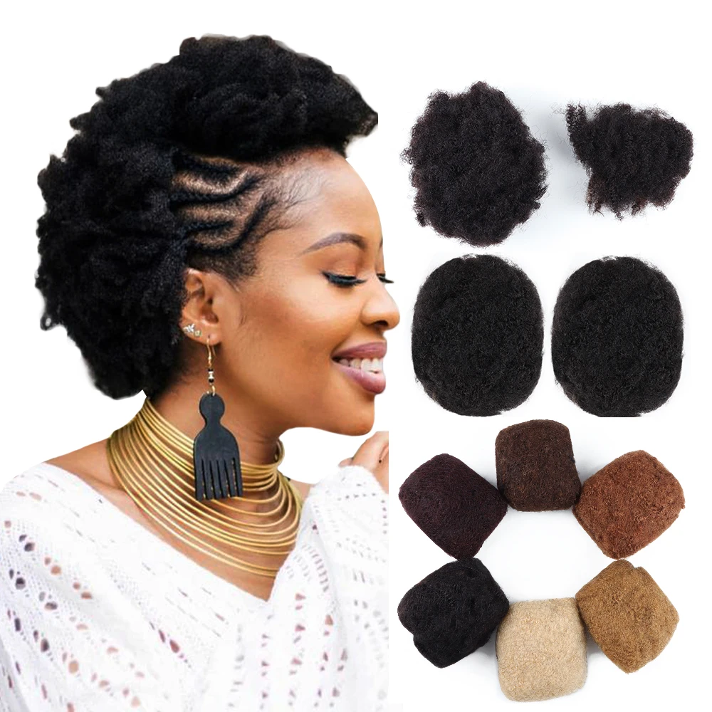 

HEFEI VAST hot selling afro kinky human hair bulk afro kinky curly bulk human hair pre braided hair extension for crochet braids