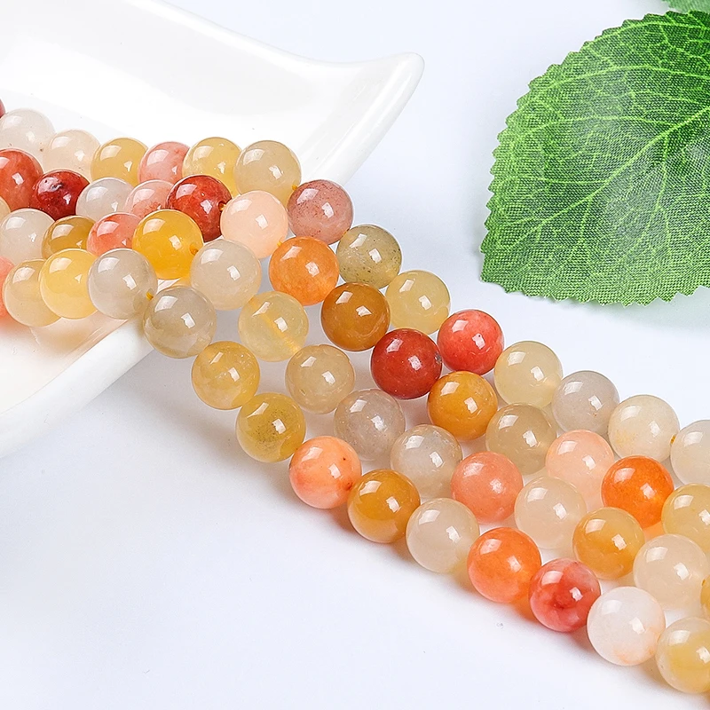 

Wholesale 6/8MM Natural Smooth Orange Botswana Agate Red Pink Gobi Agate Beads For Jewelry Making