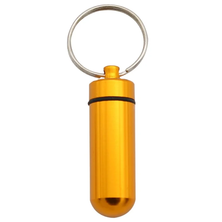 

TOBACCO box medicine aluminum alloy mini portable keychain hanging bottle sealed warehouse waterproof metal Pillbox
