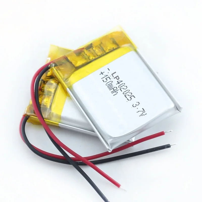 

PKCELL 3.7v 402025 lipo battery 150mah lithium polymer battery 402025 with PCM JST-PH-2P Connector for electronics