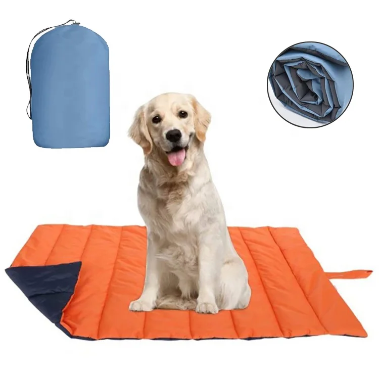 

Wholesale Dog Supplies Camping Pet Bed Portable Waterproof Large Dog Beds Outdoor Travel Dog Bed Mat, Orange,blue