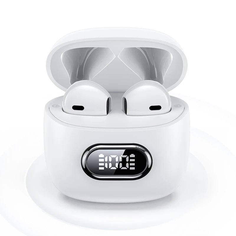 

USAMS Noise Cancelling Headphones LED Power Display Earbuds Wireless BT5.3 True Wireless Headphone